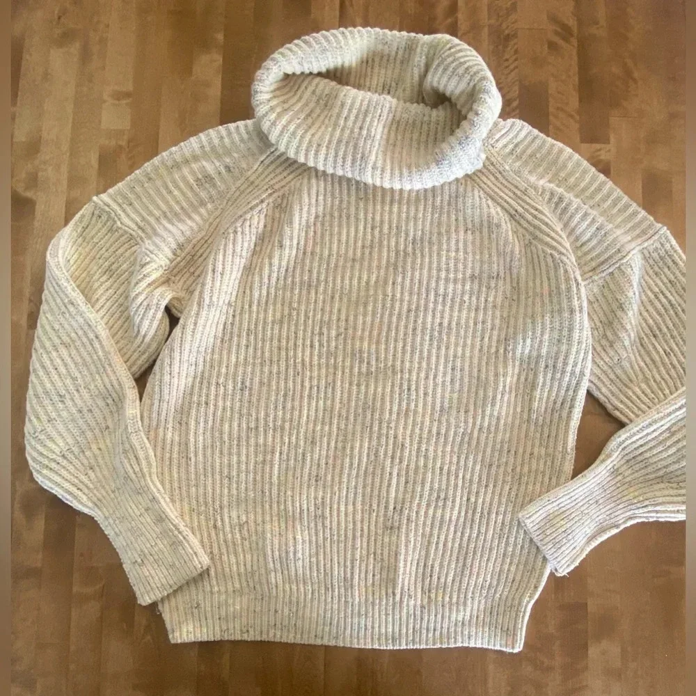FREE PEOPLE Leo Tunic Sweater XS‎ $168 Retail Oversized Yellow Multicolored NWOT